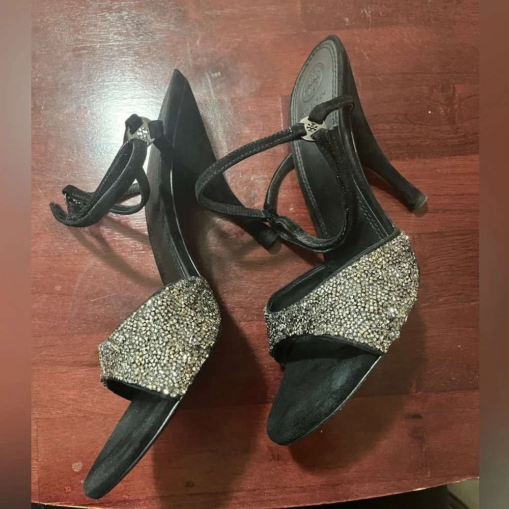 Tory Burch Glitter Heel Sandal, SZ 10M